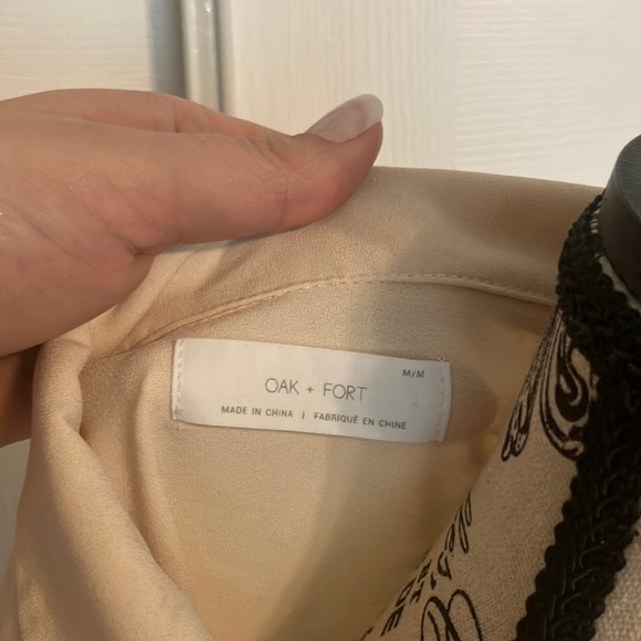 Oak + Fort long sleeve front tie shirt - Picture 3 of 4